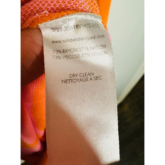 SOLID & STRIPED Carnation Pink Clementine Orange Sia Maxi Dress Size Small - Picture 14 of 16